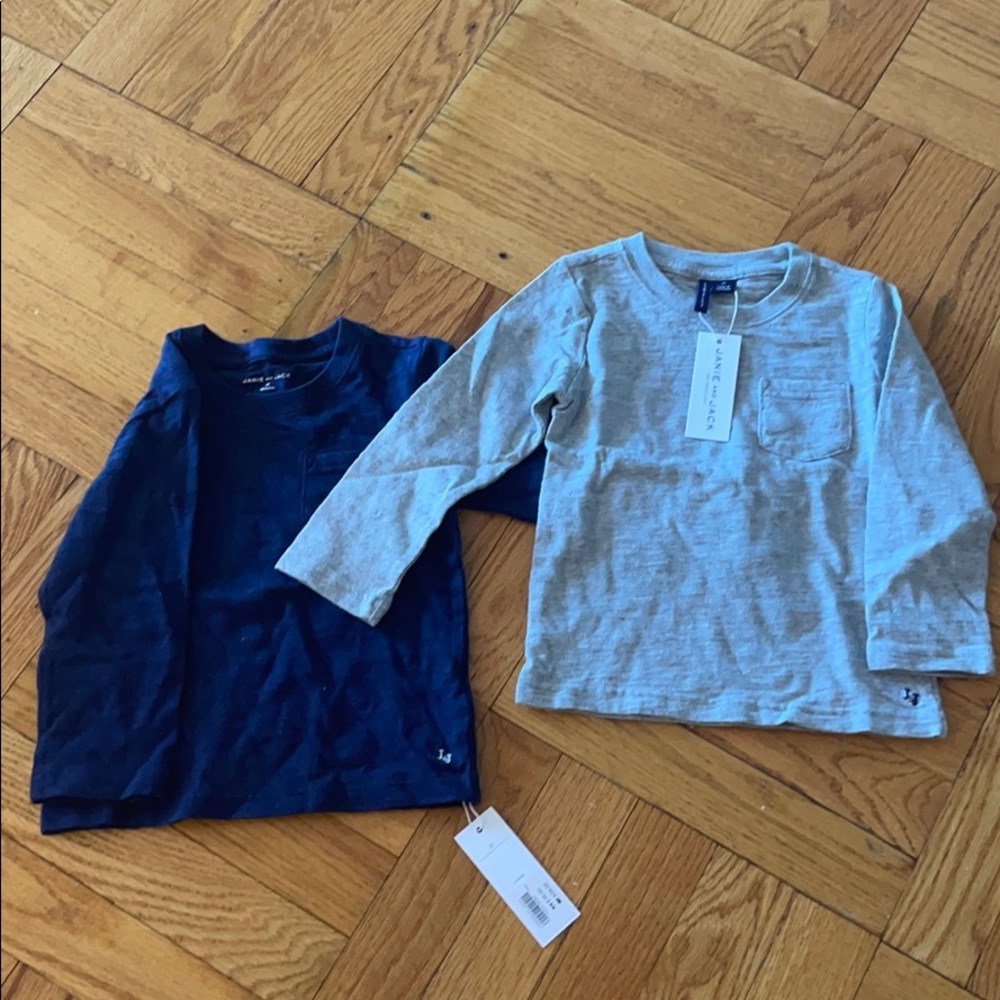 Janie and jack slub long sleeve shirts